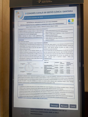 Pòster ACEBA al II Congrés Català de Gestió Clínica i Sanitària