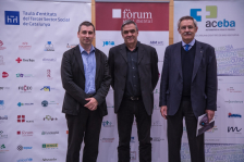 Entitats organitzadores: Oriol Illa, president de la Taula del Tercer Sector Social, Enric Arqués, president de Fòrum Salut Mental, Joan Ma. Aranalde, president d'ACEBA